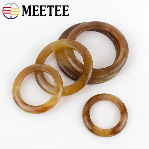 10/25Pcs Lightcoffee O Ring Resin Buckles Scarf Swimsuit Belt Decorative Buckle Button Ribbon Slider DIY Sewing Accessories - Nouti.market