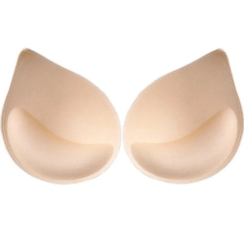 1pair Thick Sponge Bra Pads for Women Swimsuit Breast Push Up Breast Enhancer Removeable Bra Pads Inserts Cups Bra Accessories - Nouti.market