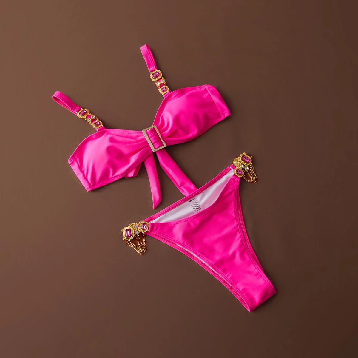 2023 Sexy Brazilian Bikini Set High Waist Golden Printed Women Swimwear Push Up Bikinis Swimsuit Female Biquini Bathing Suit - Nouti.market