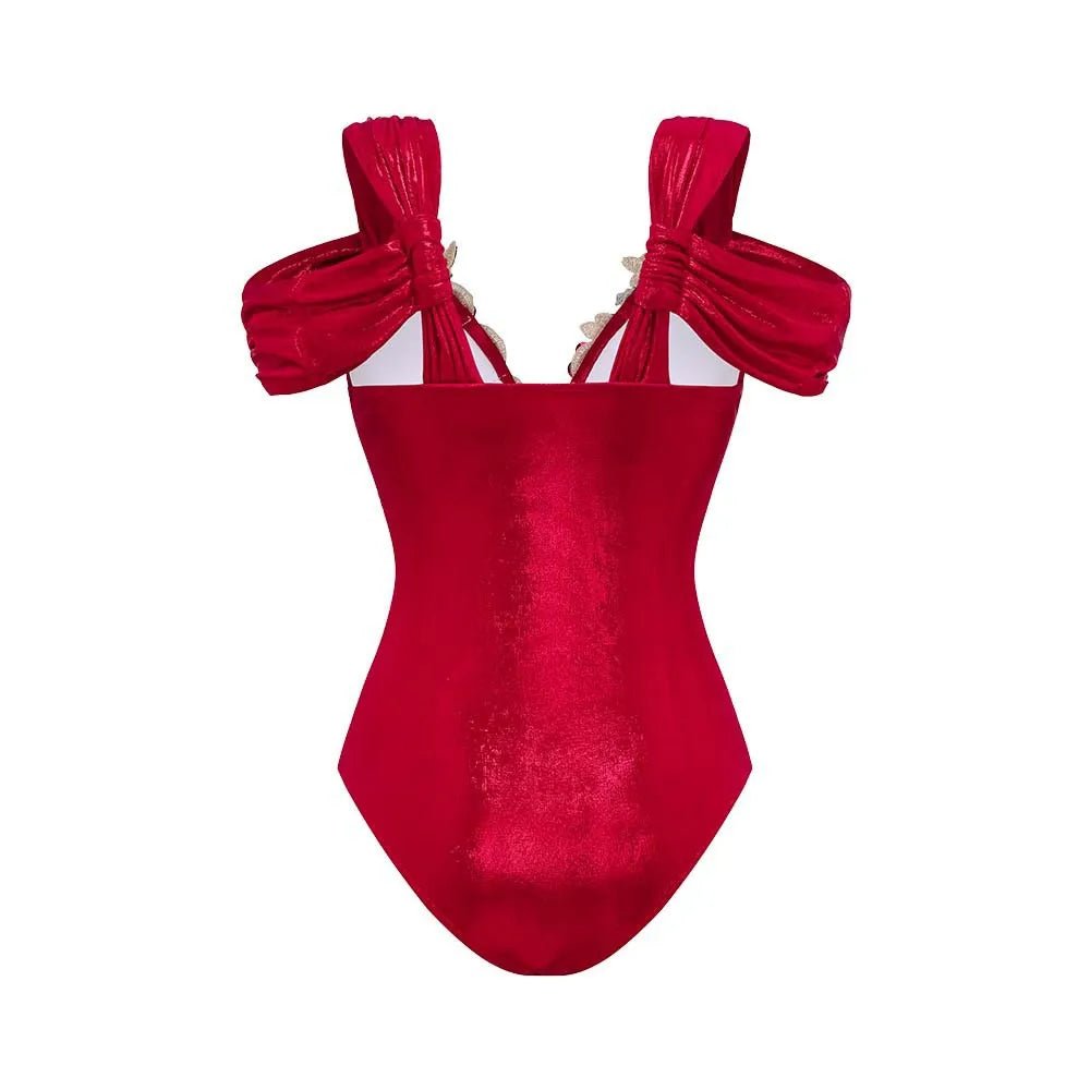 2025 3D Flower Bikini Bandage Swimsuit High Waist Swimwear for Women Brazilian Bikini 3 Pics Bathing Suits Summer Female - Nouti.market