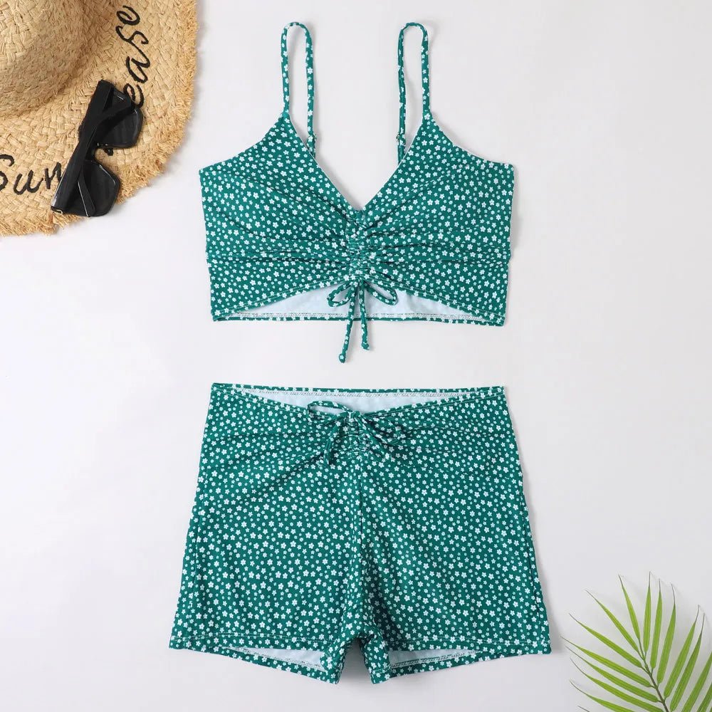 2025 High Waist Bikini Swimsuit Women Push Up Bikini Floral Swimsuit Print Bikini boxers Swimwear Swim Trunks Bathing Suit - Nouti.market