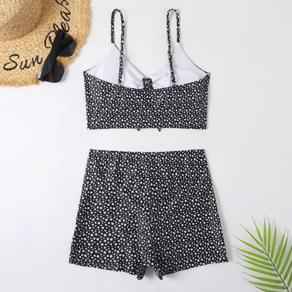 2025 High Waist Bikini Swimsuit Women Push Up Bikini Floral Swimsuit Print Bikini boxers Swimwear Swim Trunks Bathing Suit - Nouti.market