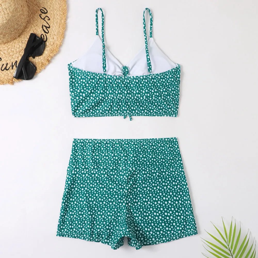 2025 High Waist Bikini Swimsuit Women Push Up Bikini Floral Swimsuit Print Bikini boxers Swimwear Swim Trunks Bathing Suit - Nouti.market