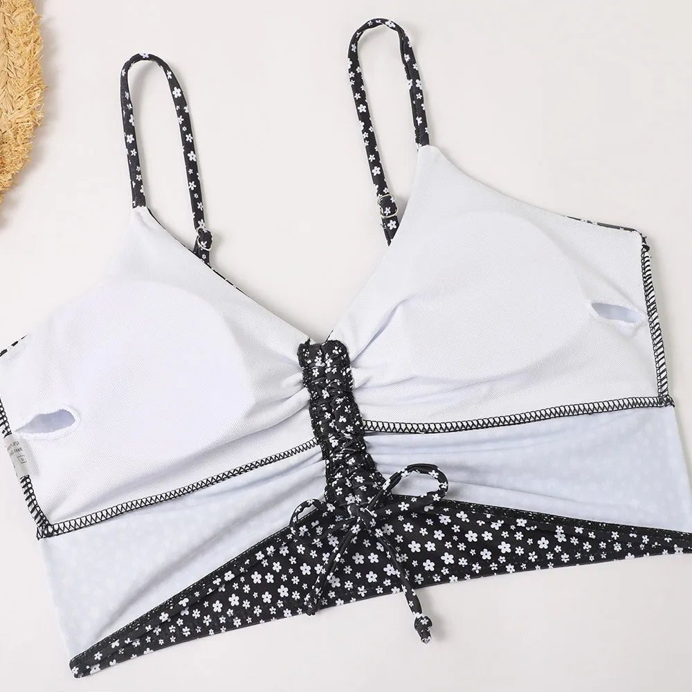 2025 High Waist Bikini Swimsuit Women Push Up Bikini Floral Swimsuit Print Bikini boxers Swimwear Swim Trunks Bathing Suit - Nouti.market