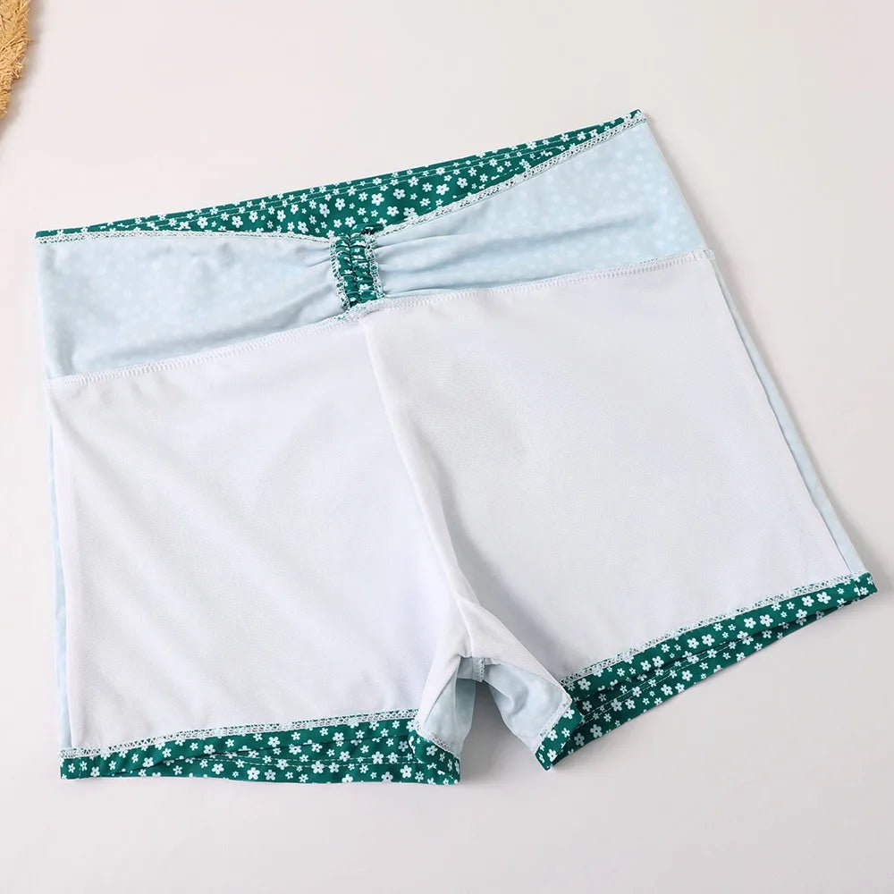 2025 High Waist Bikini Swimsuit Women Push Up Bikini Floral Swimsuit Print Bikini boxers Swimwear Swim Trunks Bathing Suit - Nouti.market