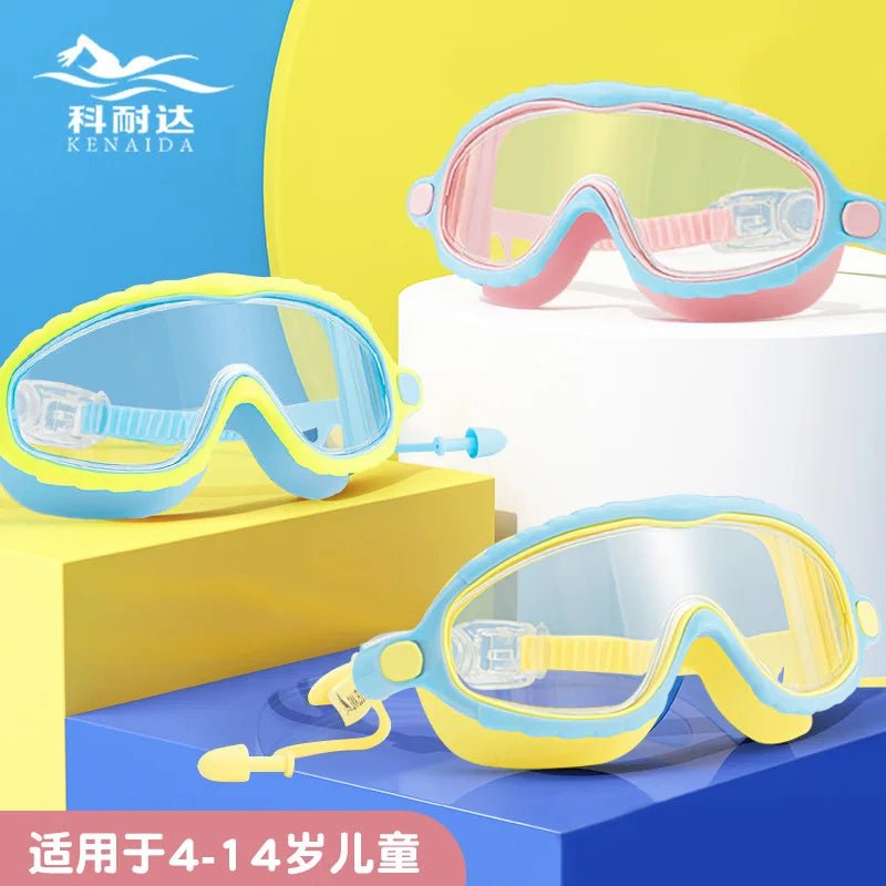 5 Pieces Men Goggles Swimming Cap Pants Outfit Trunks Male Boxer Hot Spring Big Yards Loose Bathing Suit Adult Mone Swimsuit - Nouti.market