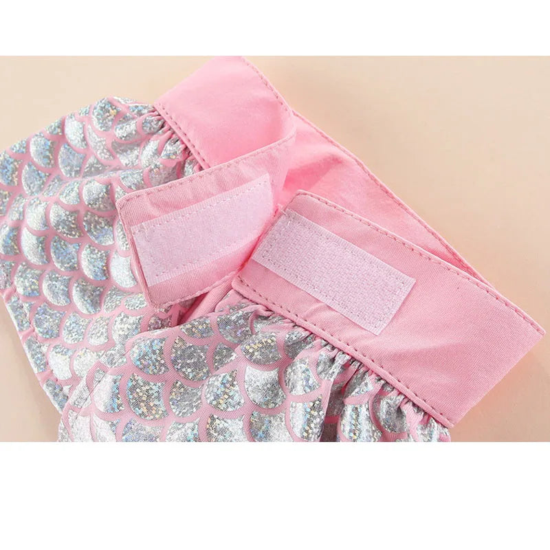 Fashion Dress Set for Small Dogs,Mermaid Dog Clothes,Girls Bikini Swimsuit for Small Dogs,Yorkshire Terrier,Puppy Skirt,Summer
