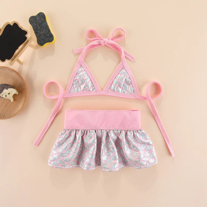 Fashion Dress Set for Small Dogs,Mermaid Dog Clothes,Girls Bikini Swimsuit for Small Dogs,Yorkshire Terrier,Puppy Skirt,Summer