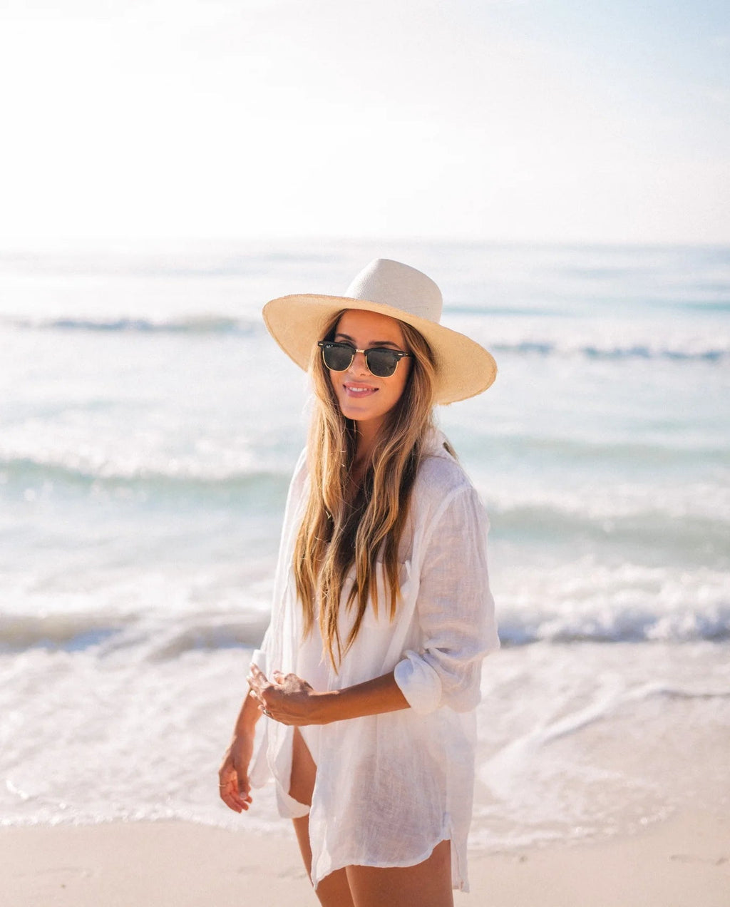Bikini Cover Up Women Beach Shirts Candy Colors Swimsuit Cape 2024 New Summer Long Sleeve Tunic Swimwear Outfits - Nouti.market