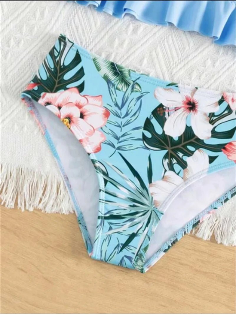 Family Matching Swimwear Sets Mother Daughter Father Son Swimwear Trunks Mom Girls Bikini Swimsuit Dad Boys Beach Family Clothes - Nouti.market
