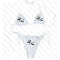 Fashion Swimwear Women Y2k style Punk Print Bikini Set Sexy Thong Swimsuit Two Pieces Bathing Suit Gothic Bathing Suit Emo girls - Nouti.market
