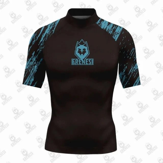 Men's Rash Guards Surfing Diving Swimwear Short Sleeve T-shirt Swimsuit Swimming Tight Surf Shirts Gym UV Protection Clothes - Nouti.market