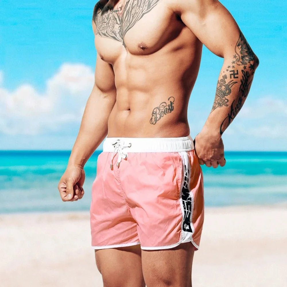 New Men's Swimsuit Shorts Beach Swimming Trunks Casual Fashion Loose Quick - Drying Surfing Running Seaside Gym Men's Bottoms - Nouti.market