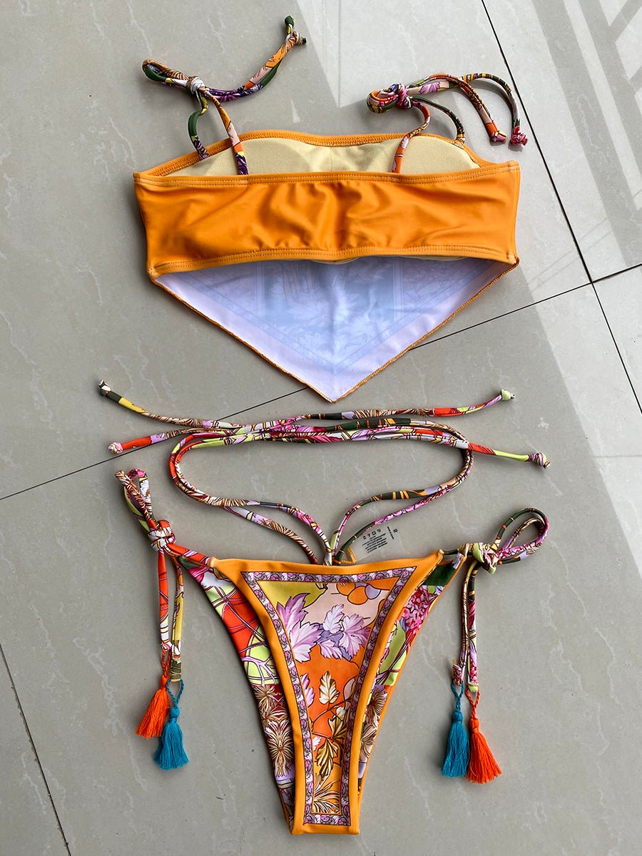 Printed Crop Top Bikini 2025 Women Bikinis Brazilian Swimwear Female Swimsuit Two - pieces Bikini Set High Cut Bathing Suit Swim - Nouti.market