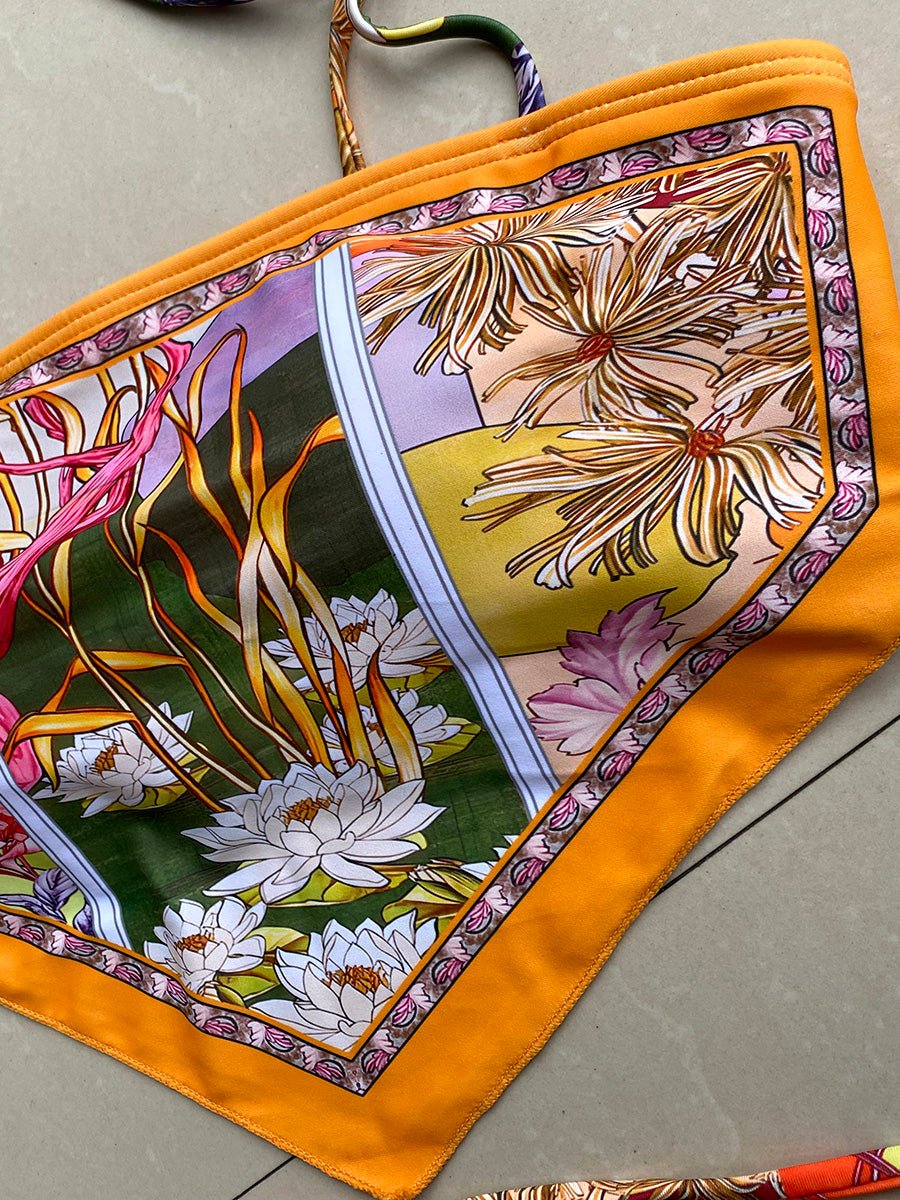 Printed Crop Top Bikini 2025 Women Bikinis Brazilian Swimwear Female Swimsuit Two - pieces Bikini Set High Cut Bathing Suit Swim - Nouti.market
