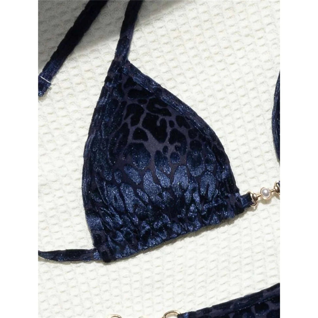S - XL Leopard Halter Mini Micro Thong Bikini Women Swimwear Female Swimsuit Two - pieces Bikini set Bather Bathing Suit Swim V5207 - Nouti.market