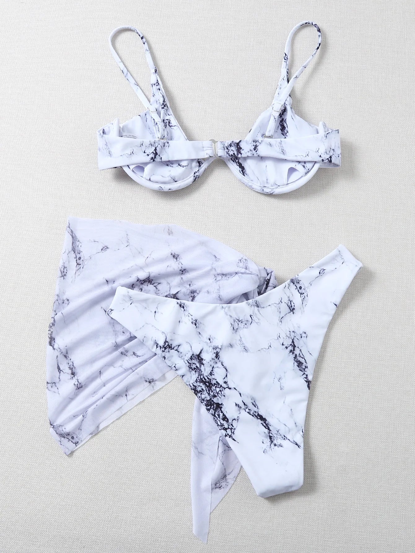 Sexy Marble Print Bikini 2026 Women Push Up Bra Underwire 3 Piece Swimsuit Brazilian Beach Bathing Suit Swimwear Swimming Suits - Nouti.market