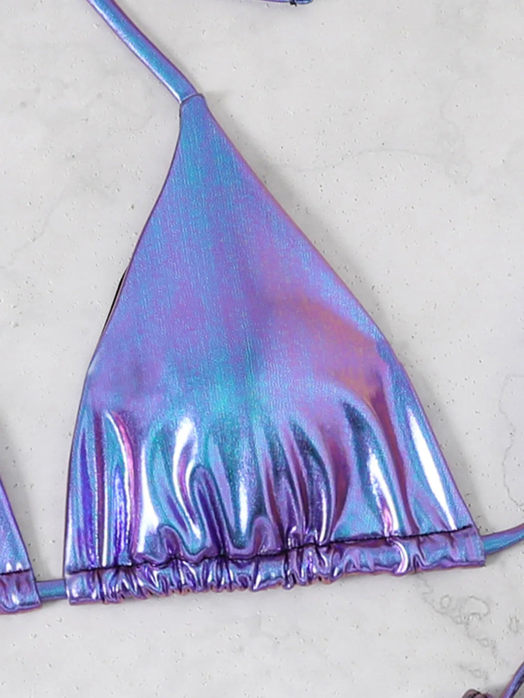 sexy metallic glitter halter tie micro bikinis sets two pieces solid thong bandage swimsuit bathing suit swimwear biquini - Nouti.market