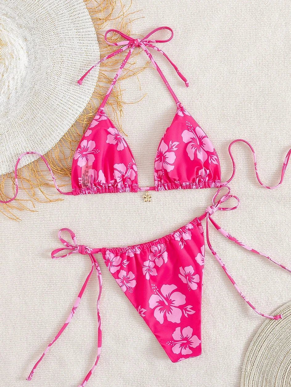 Sexy Micro Bikini Women Swimsuit 2025 Two - piece Thong Bikinis Sets Lace Up Beach Wear Female Swimwear for Woman Bathing Suits - Nouti.market