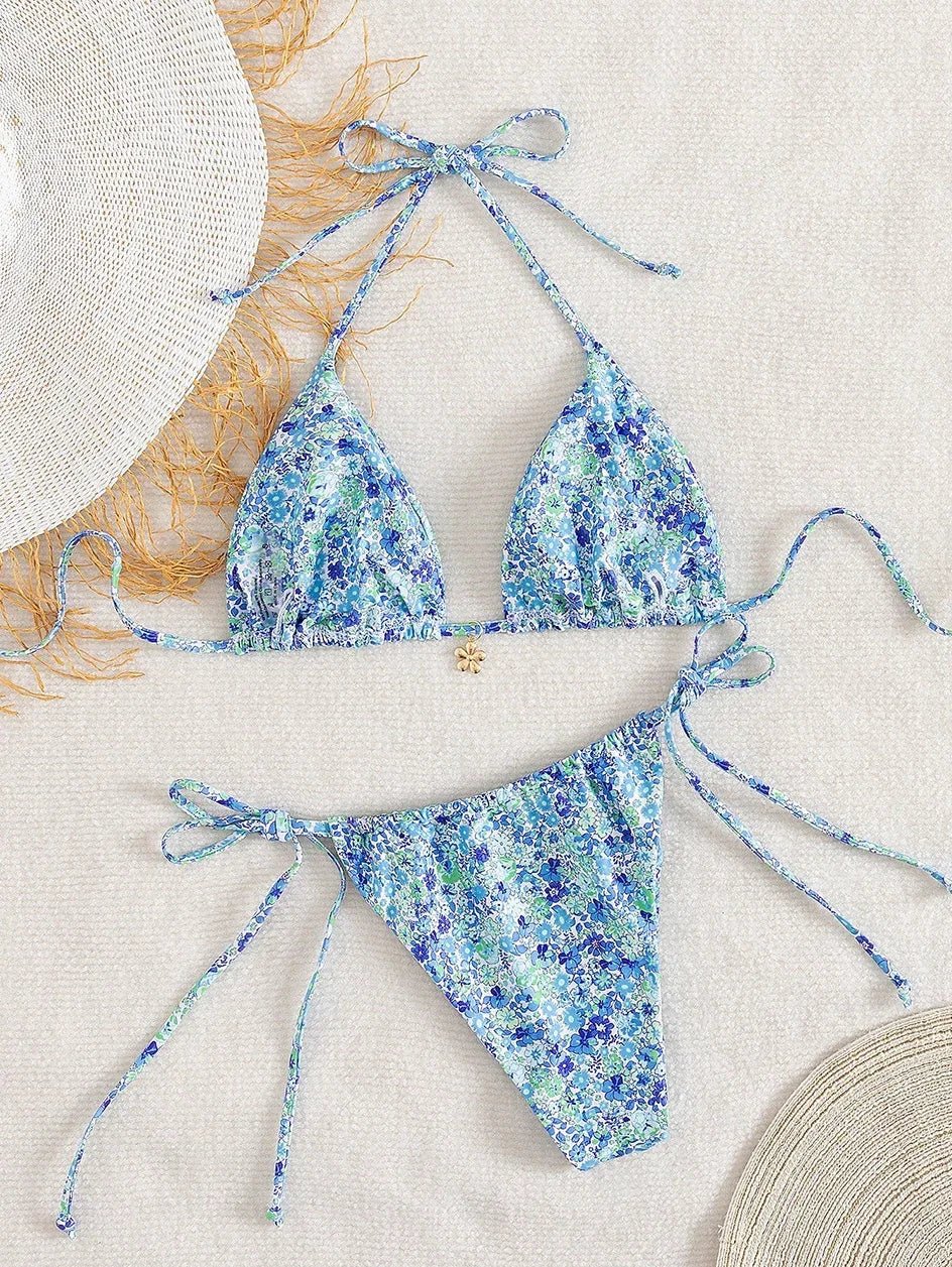 Sexy Micro Bikini Women Swimsuit 2025 Two - piece Thong Bikinis Sets Lace Up Beach Wear Female Swimwear for Woman Bathing Suits - Nouti.market