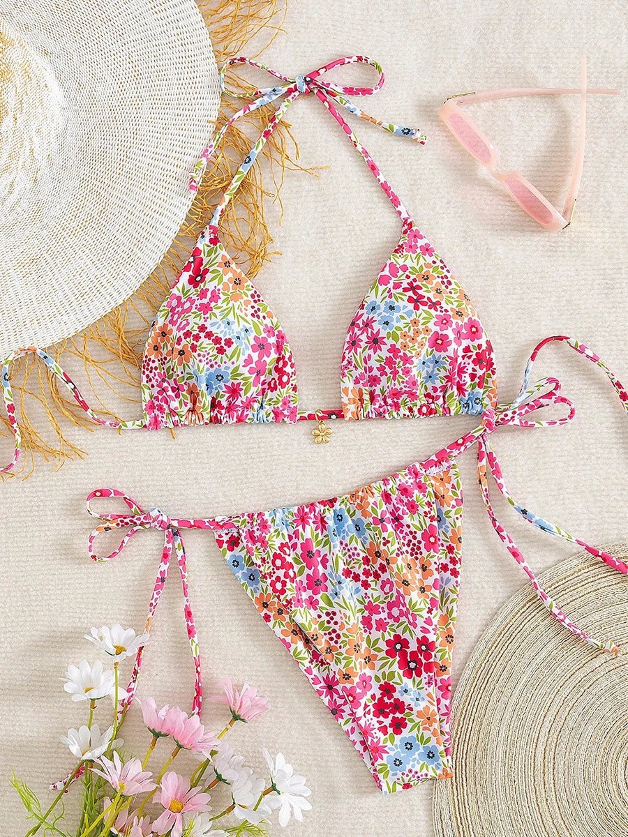 Sexy Micro Bikini Women Swimsuit 2025 Two - piece Thong Bikinis Sets Lace Up Beach Wear Female Swimwear for Woman Bathing Suits - Nouti.market