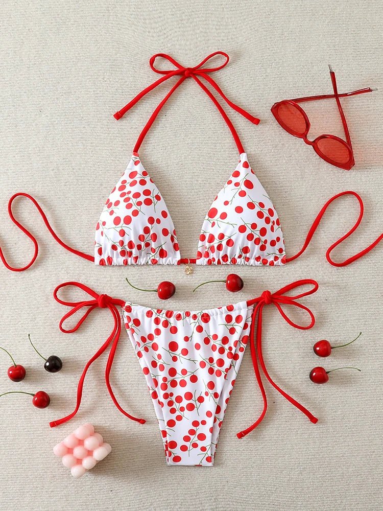 Sexy Micro Bikini Women Swimsuit 2025 Two - piece Thong Bikinis Sets Lace Up Beach Wear Female Swimwear for Woman Bathing Suits - Nouti.market
