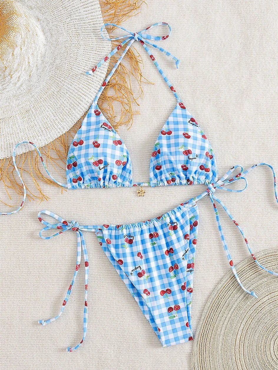 Sexy Micro Bikini Women Swimsuit 2025 Two - piece Thong Bikinis Sets Lace Up Beach Wear Female Swimwear for Woman Bathing Suits - Nouti.market