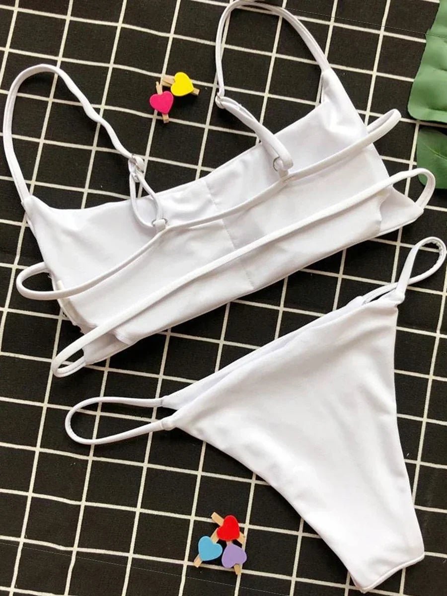 Sexy Mini Micro Thong Bikini 2025 Women Swimsuit Female Brazilian Swimwear Two Pieces Bikini Set Striped Bathing Suit Swim Lady - Nouti.market