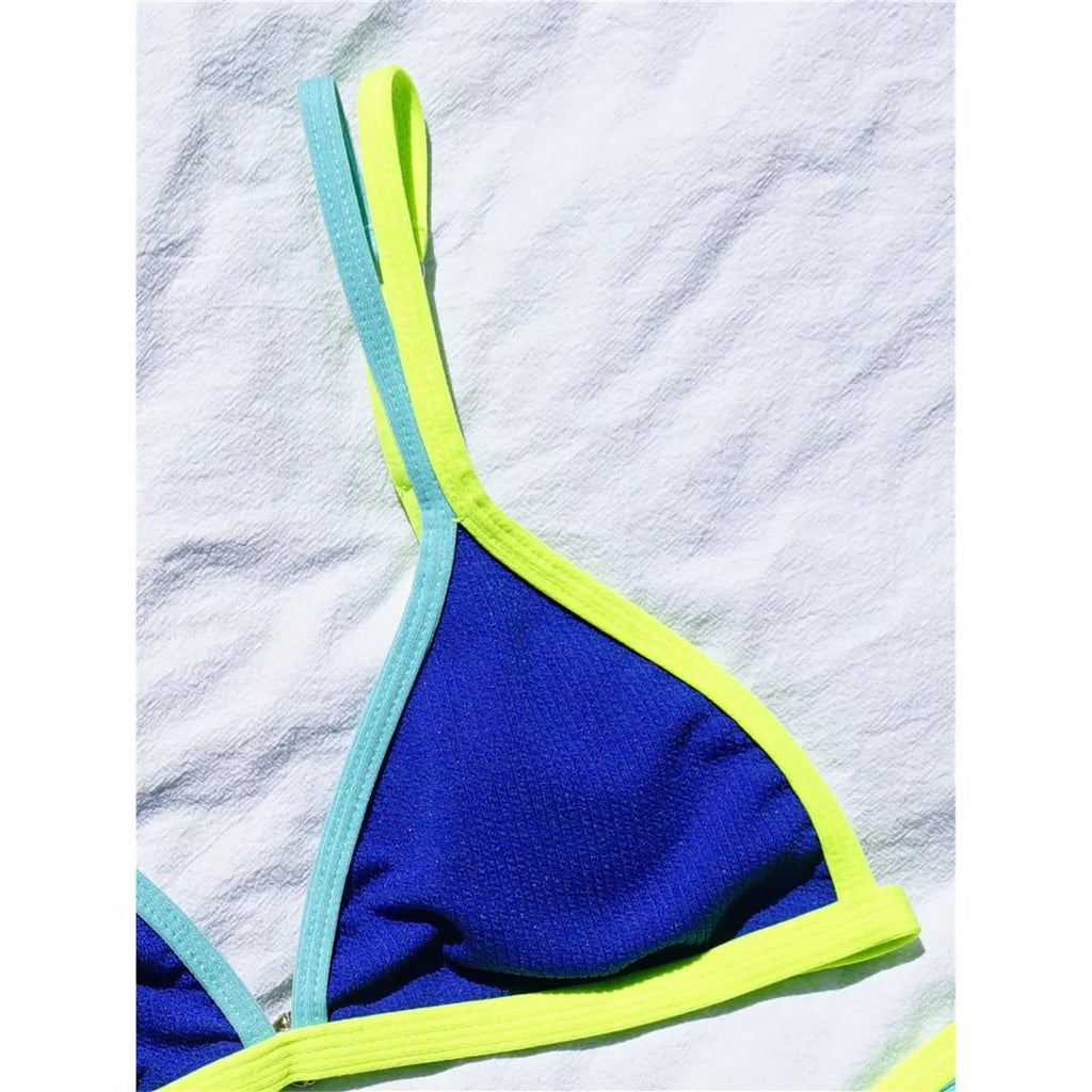 Sexy New Splicing High Leg Cut Bikini Female Swimsuit Women Swimwear Two - pieces Bikini set Bather Bathing Suit Swim Lady V3781 - Nouti.market