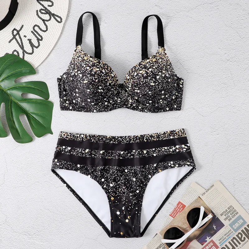 Summer Bikinis Women High Waisted Swimwear With Push Up Female Swimsuit 2026 Swimming Bathing Suit Bikini Set Beach Wear Bather - Nouti.market