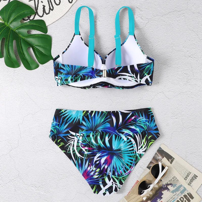 Summer Bikinis Women High Waisted Swimwear With Push Up Female Swimsuit 2026 Swimming Bathing Suit Bikini Set Beach Wear Bather - Nouti.market