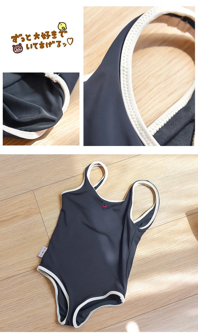 Summer New Danish Girls Swimwear Baby Swimwears Cherry Pattern Split Swimsuit Bikinis Maillot De Bain Enfant Fille Mayo - Nouti.market