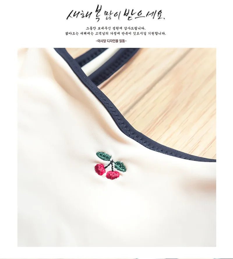 Summer New Danish Girls Swimwear Baby Swimwears Cherry Pattern Split Swimsuit Bikinis Maillot De Bain Enfant Fille Mayo - Nouti.market