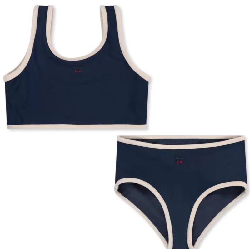 Summer New Danish Girls Swimwear Baby Swimwears Cherry Pattern Split Swimsuit Bikinis Maillot De Bain Enfant Fille Mayo - Nouti.market