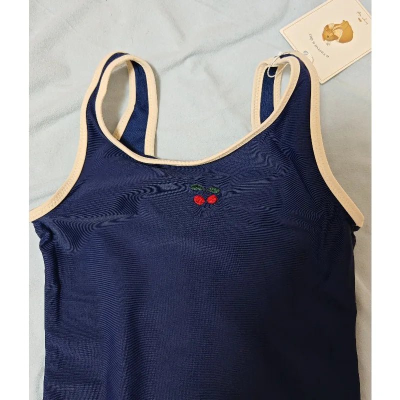 Summer New Danish Girls Swimwear Baby Swimwears Cherry Pattern Split Swimsuit Bikinis Maillot De Bain Enfant Fille Mayo - Nouti.market