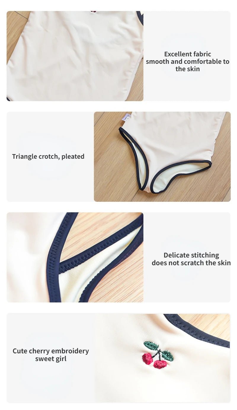 Summer New Danish Girls Swimwear Baby Swimwears Cherry Pattern Split Swimsuit Bikinis Maillot De Bain Enfant Fille Mayo - Nouti.market
