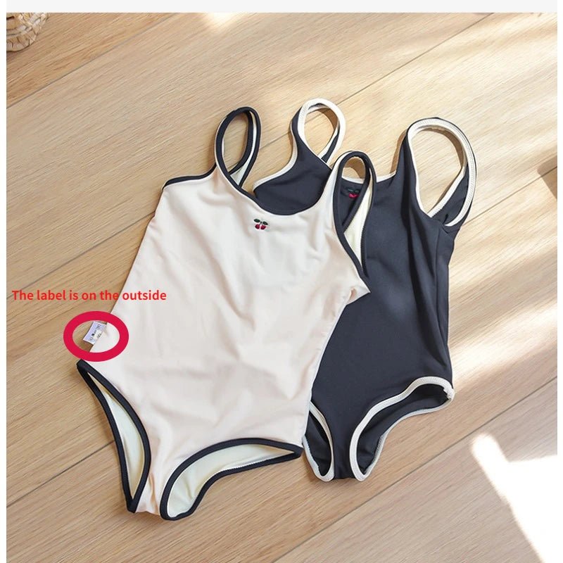 Summer New Danish Girls Swimwear Baby Swimwears Cherry Pattern Split Swimsuit Bikinis Maillot De Bain Enfant Fille Mayo - Nouti.market