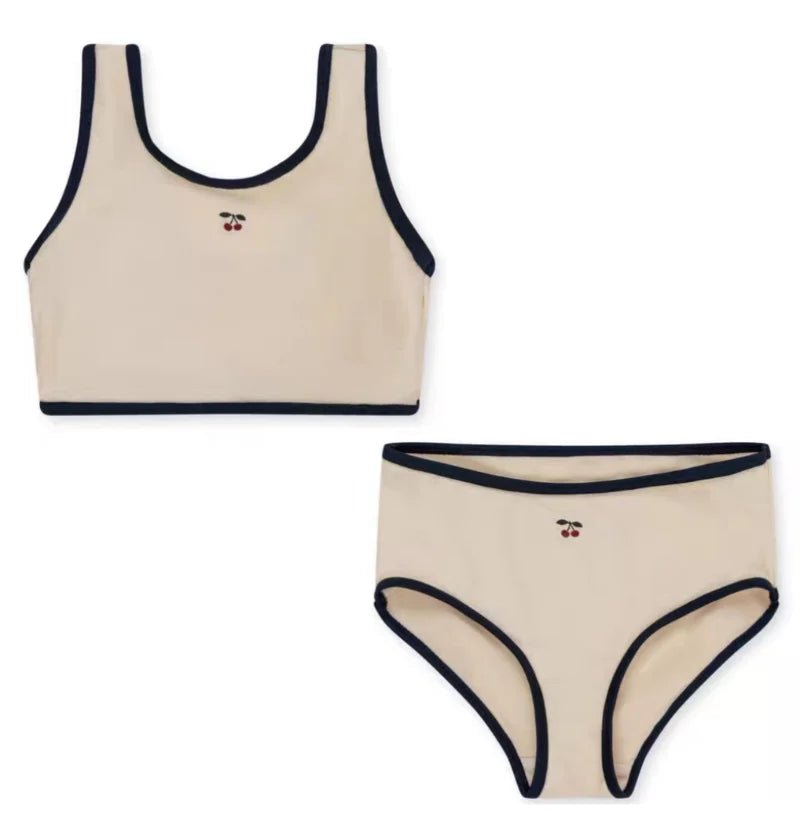 Summer New Danish Girls Swimwear Baby Swimwears Cherry Pattern Split Swimsuit Bikinis Maillot De Bain Enfant Fille Mayo - Nouti.market