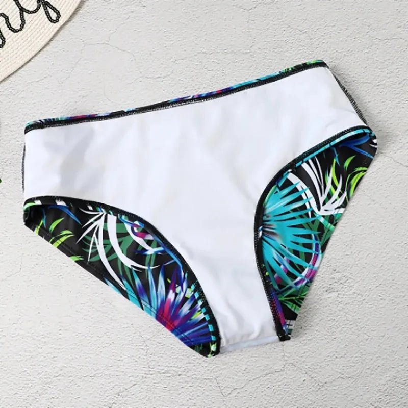 Women's Print 2 Piece Swimsuit Vintage Sexy High Waisted Bikini Split Beachwear Casual Holiday Pool Party Hot Springs Bikini Set - Nouti.market