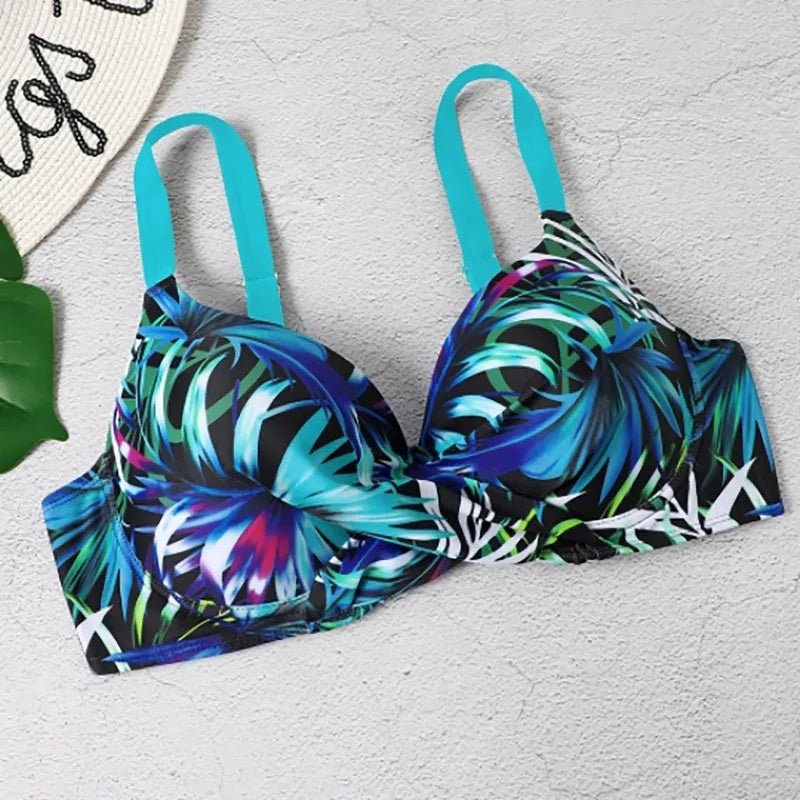 Women's Print 2 Piece Swimsuit Vintage Sexy High Waisted Bikini Split Beachwear Casual Holiday Pool Party Hot Springs Bikini Set - Nouti.market