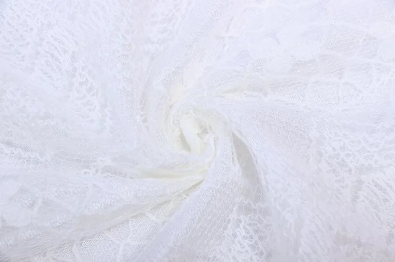 Women's Sexy Sleeveless White Lace Dress, Elegant Pom Pom Trim, Floral Hollow Out Mini Short Dress, Summer - Nouti.market
